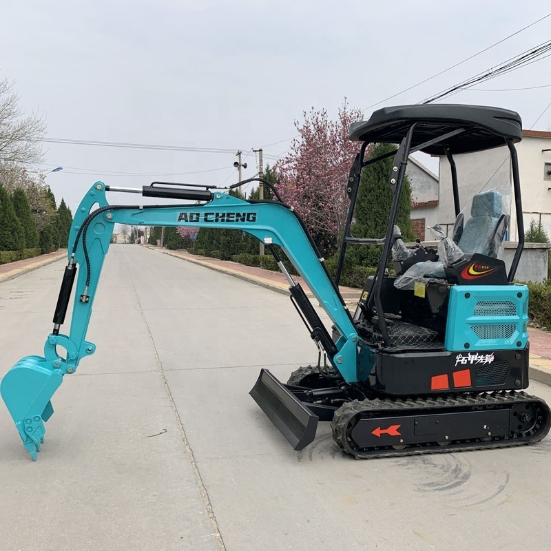 China Air Conditioner Mini Excavator 2 Ton Kubota Diesel Telescopic Arm Free Spare Parts 0.8 11.5 1.7 Ton Digger Small Bagger