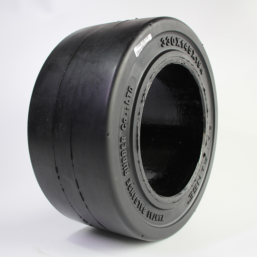 Ultra-durable high performance press on solid tire 330x145x194