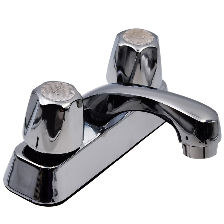 High Quality Chrome Plating South American style 4 Inch Sink Mixer Double Handle Faucets For Bathroom Basin