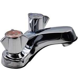 High Quality Chrome Plating South american style 4 Inch Sink Mixer Double Handle Bathroom Basin Tap