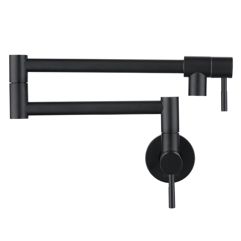 Popular Black Taps cooker spout tap kitchen sink water tap Pot Filler Folding faucet 1335-B