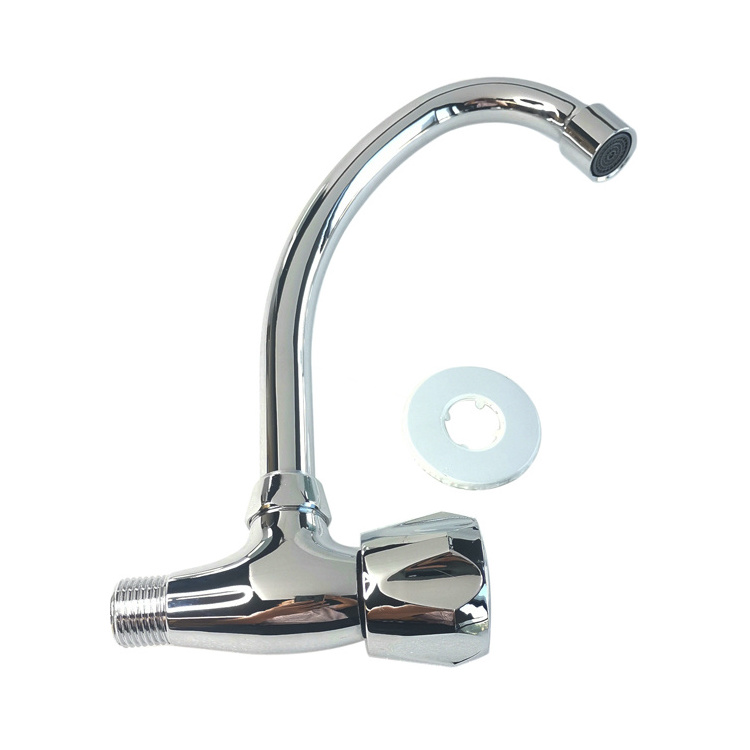 Sink Tap Single Hole Single Handle Cold Water Faucet Body Kitchen Faucet 42442 Wall Mounted Brass Modern Contemporary Polished