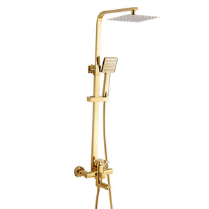 Luxury Gold Bath Shower Faucets Bathroom Faucet Mixer Tap Shower Faucet Sets Bathtub tap