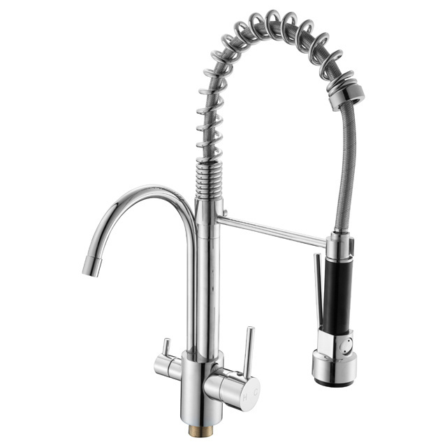 Crane with Filter Tap 3 Ways Pull Down Purify Kitchen Faucet 2205