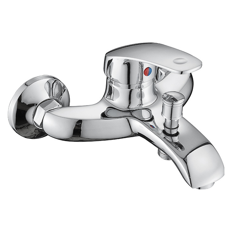 Modern Brass Lavatory Faucet with Single Handle Electric Hot Cold Water Ceramic Valve Core Single Hole Mount