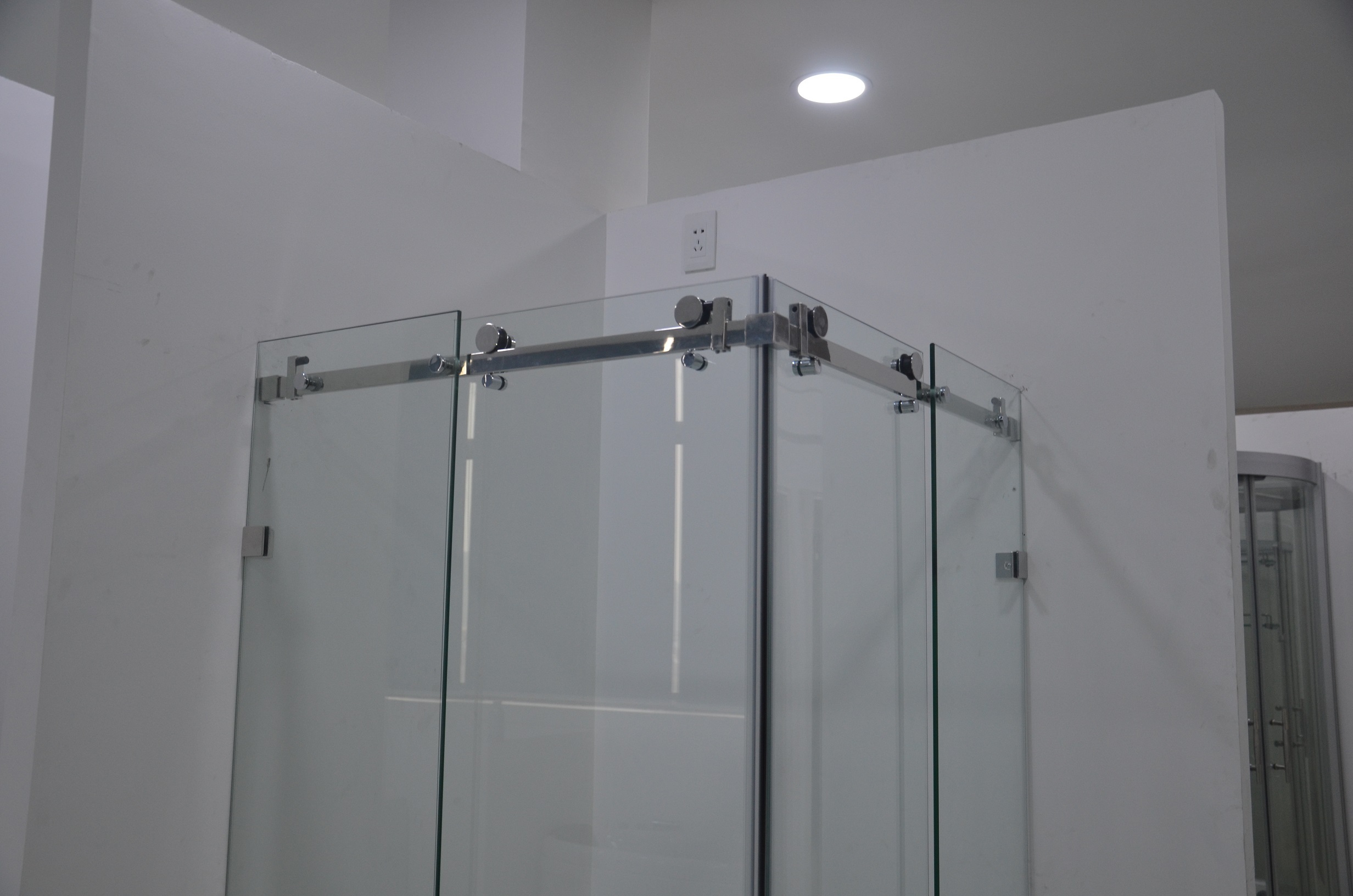 Aluminium Shower Enclosure Cheap Sliding Glass Customized Bathroom Frameless Shower Door Simple Shower Room Acrylic Square Clear