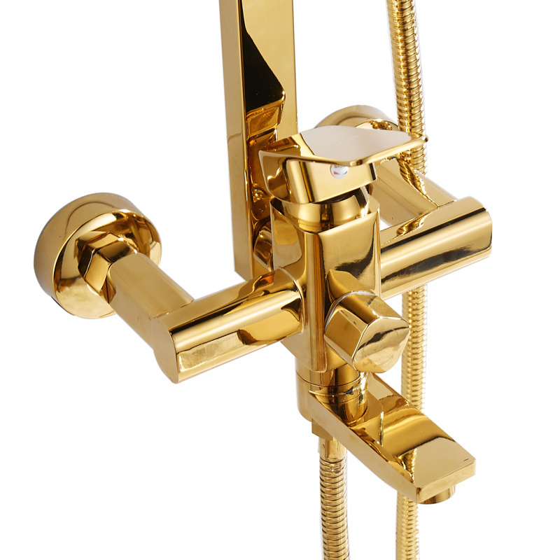 Luxury Gold Bath Shower Faucets Bathroom Faucet Mixer Tap Shower Faucet Sets Bathtub tap