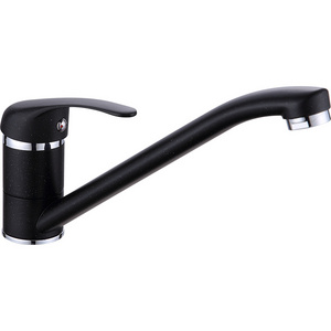 Deck Mounted Black Single Handle Brass Kitchen Sink Faucet Mixer Tap