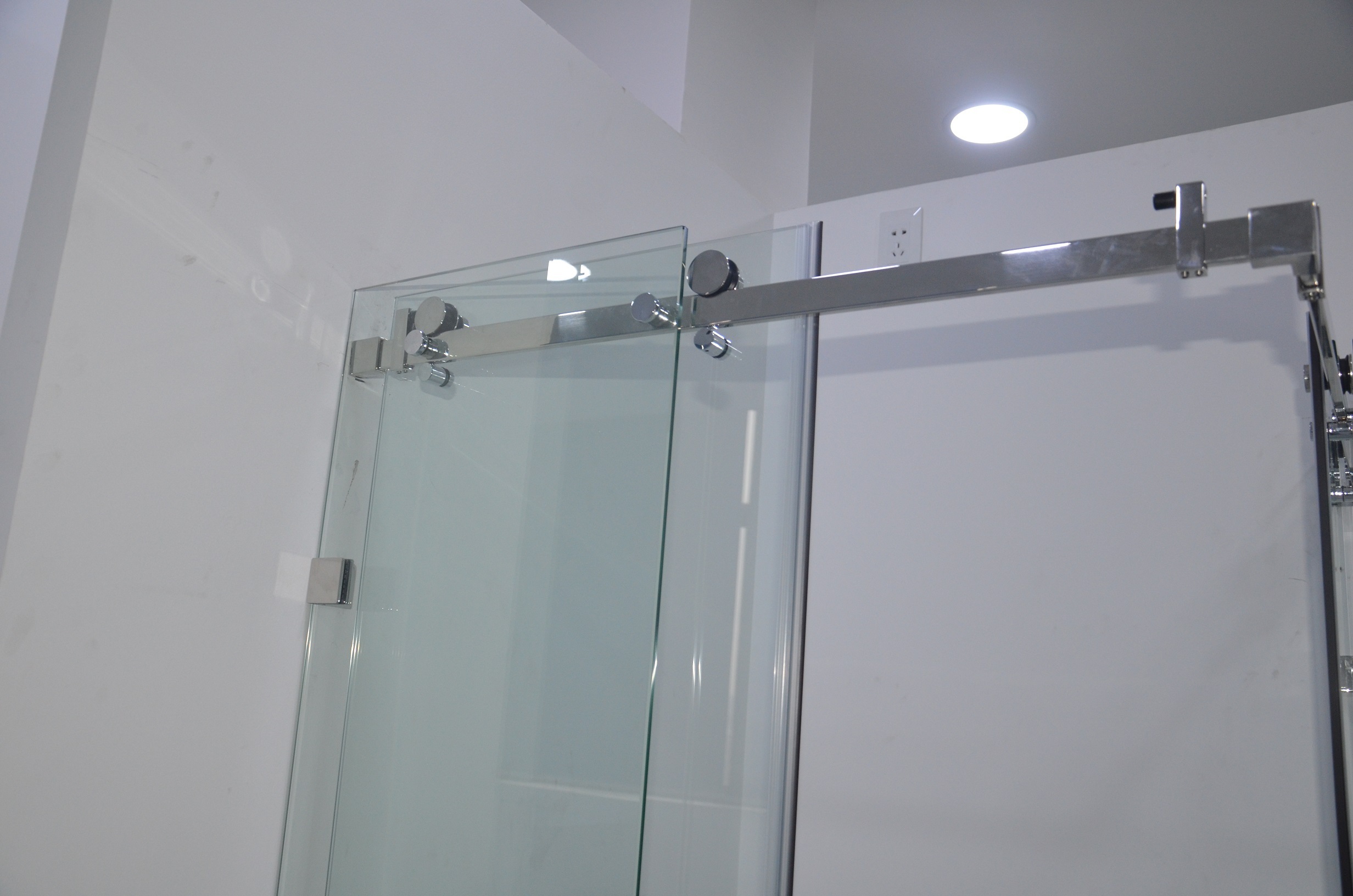 Aluminium Shower Enclosure Cheap Sliding Glass Customized Bathroom Frameless Shower Door Simple Shower Room Acrylic Square Clear