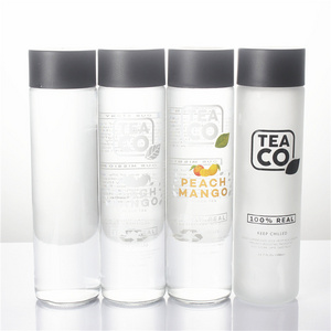 250ml 300ml 400ml 500ml 750ml tall thin voss shape beverage  juice mineral glass drinking  water bottle