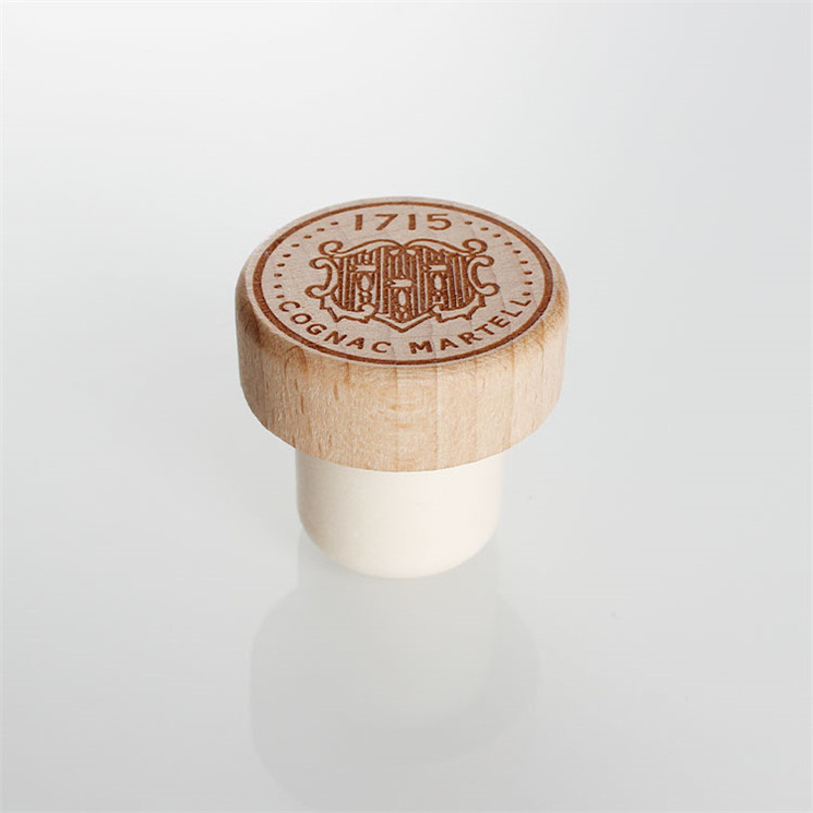 Custom Made Luxury Wooden Top Wine Bottle Synthetic Cork Stopper T shape Wine Corks seal