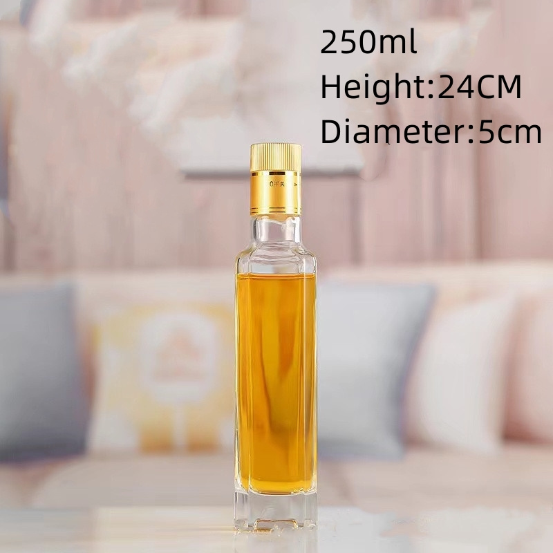 Crystal White Glass 250ml Marasca Bottles 250 ml Empty Olive Oil Glass Bottle Wholesale