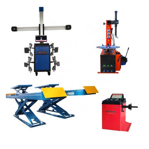 High Quality Safe scissor lift  wheel alignment machine Tire changer machine combo