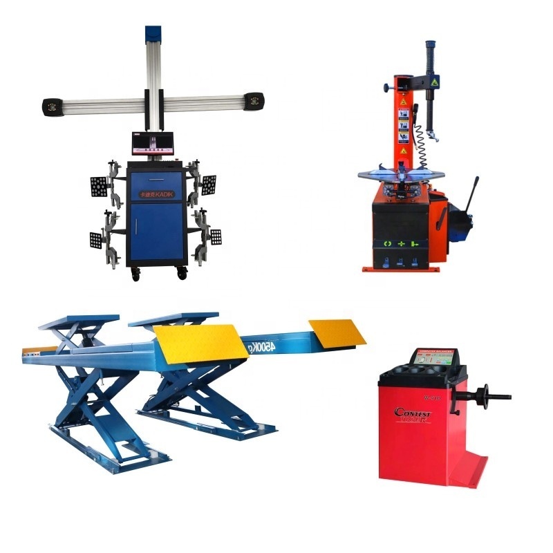 Hot Selling Full Set Tire Changer Wheel Balancer Scissor Lift Combination Wheel Alignment for Cars and Trucks