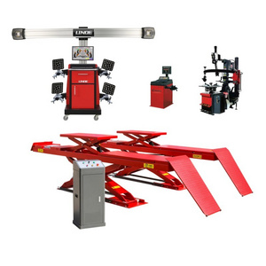 Hot Selling Full Set Tire Changer Wheel Balancer Scissor Lift Combination Wheel Alignment for Cars and Trucks