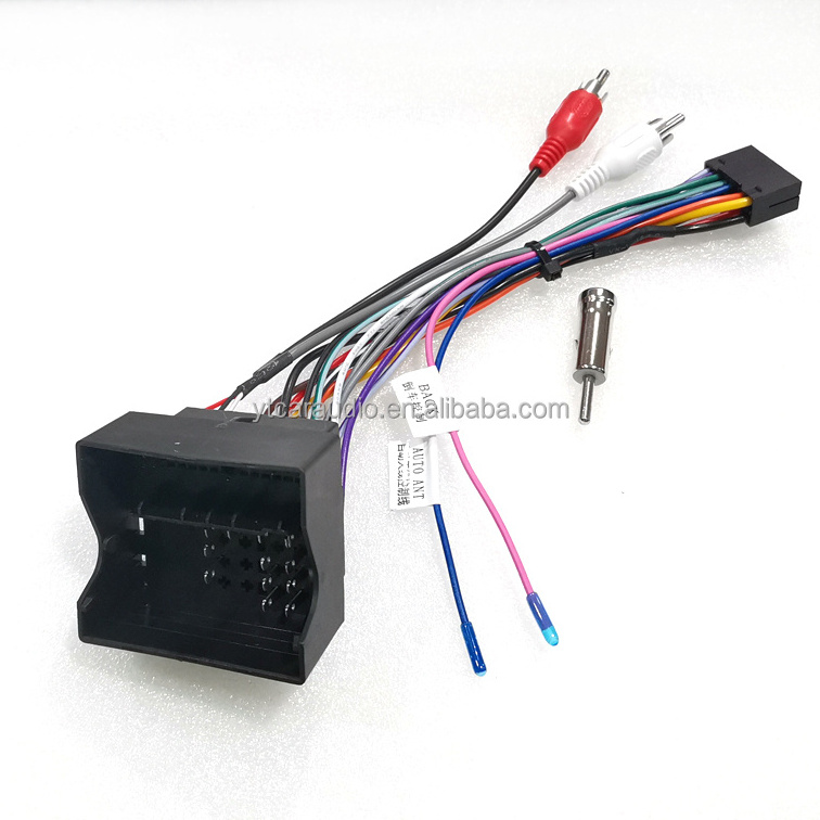 1PC Car Audio DVD Player 16PIN Android Power Cable Adapter AUX with FM Plug For Ford Focus 06-11 Radio Wiring Harness