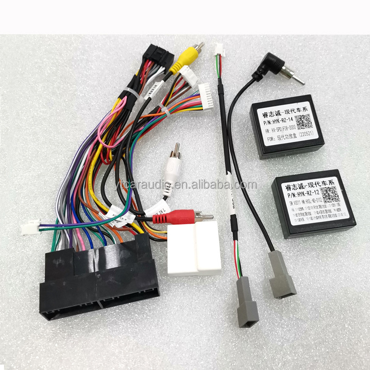 Car Radio Audio 16PIN Android Power Cable With Canbus Box For Hyundai Veloster 2011 Wiring Harness Adapter