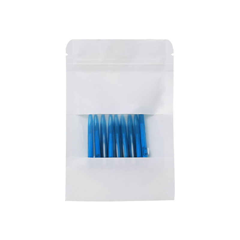 OEM cheap plastic reusable brushpicks stretchable I-shaped interdental toothpicks with brushes to clean straws