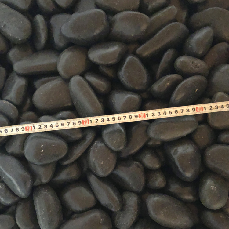 Wholesale China Polished Landscaping Black River Stone Pebbles For Garden