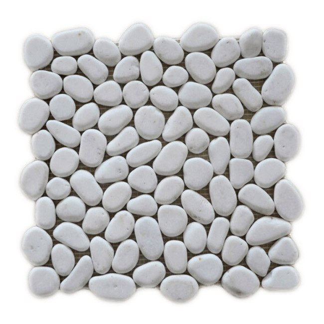 white river rock pebble mosaic tile