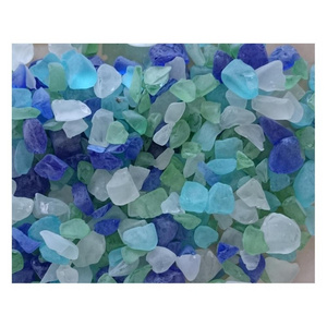 Natural Clear Colored Glass Rocks for Gabion and Home Landscaping