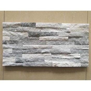 Nature slate and withe quartz exterior wall stone Z shape decorative wall panel brick veneer