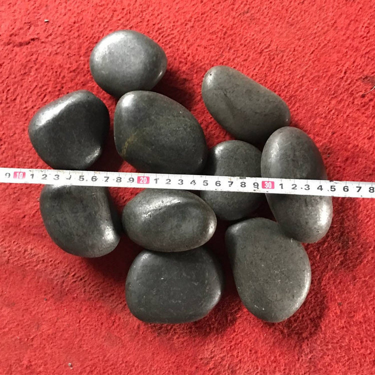 Wholesale China Polished Landscaping Black River Stone Pebbles For Garden