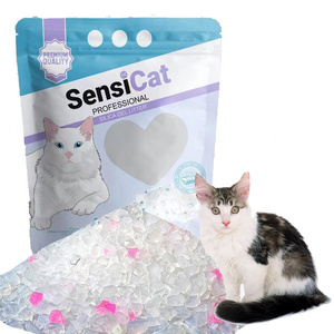 Factory custom packing Premium Blue Crystal Cat Litter non- toxic Absorbs Odors Low Tracking  Lightly Scented Crystal Cat Litter