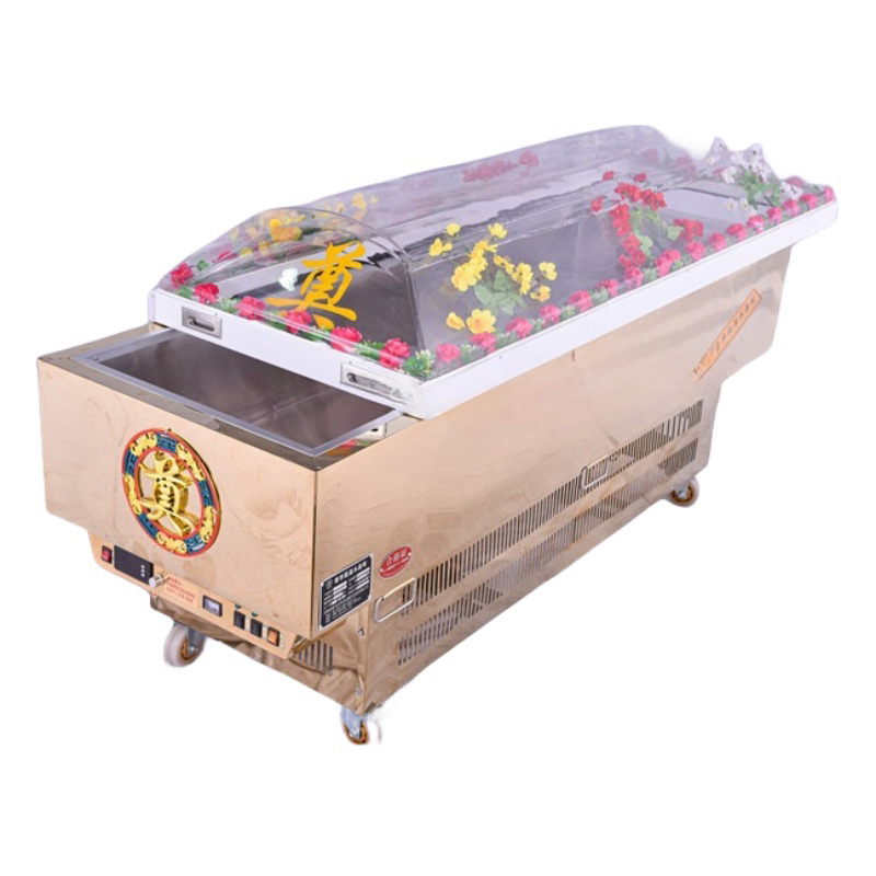 funeral supplies glass coffin  Made in China Frozen coffin