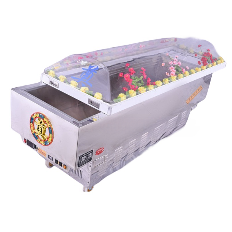 funeral supplies glass coffin  Made in China Frozen coffin