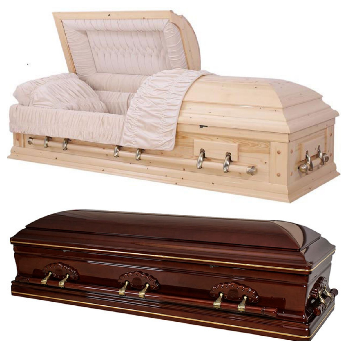 Funeral coffin Solid wood coffin for funeral Solid wood coffins made in China