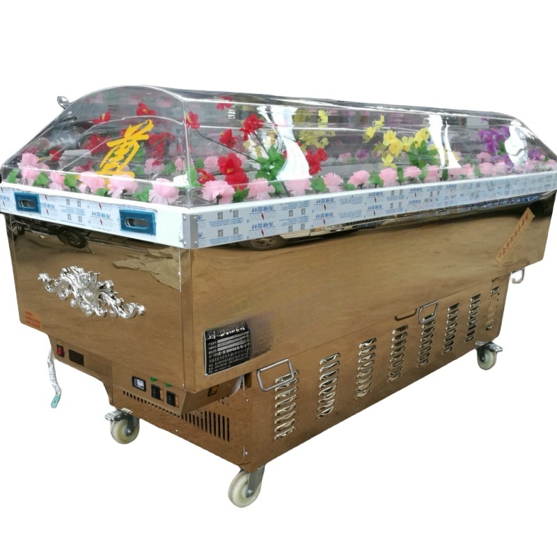 funeral supplies glass coffin  Made in China Frozen coffin