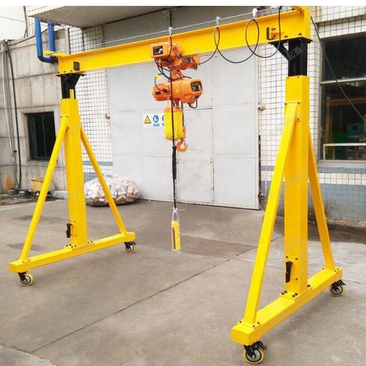 A portable gantry crane 1t 2t 5t 10t with electric hoist