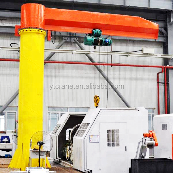 360 degree rotating cantilever swing arm hoisting 2 3 5 10 ton 1 ton portable wall mounted mobile slewing bearing jib crane