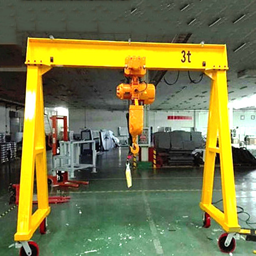 A portable gantry crane 1t 2t 5t 10t with electric hoist