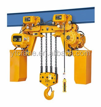 120 Volt 1 1.5 2 3 5 Ton Electric Chain Host Construction Hoist Trolley Type/ Fixed Type Pendant Control/remote Control Yuantai