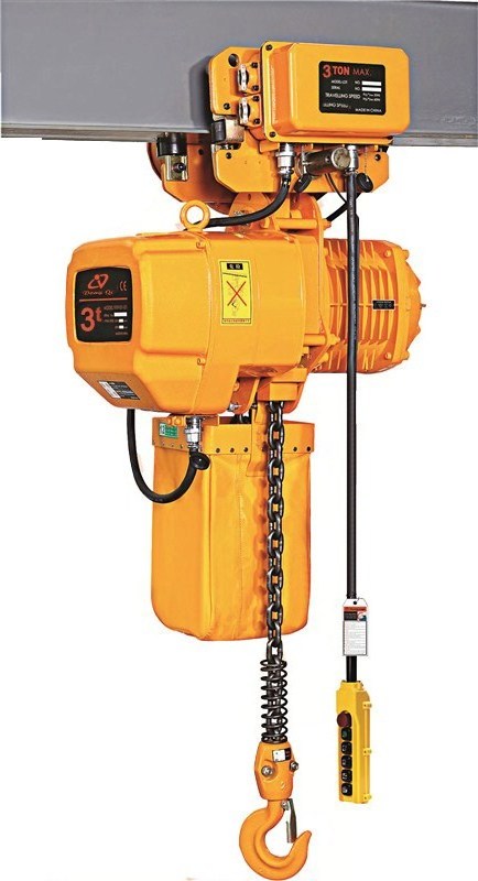 120 Volt 1 1.5 2 3 5 Ton Electric Chain Host Construction Hoist Trolley Type/ Fixed Type Pendant Control/remote Control Yuantai