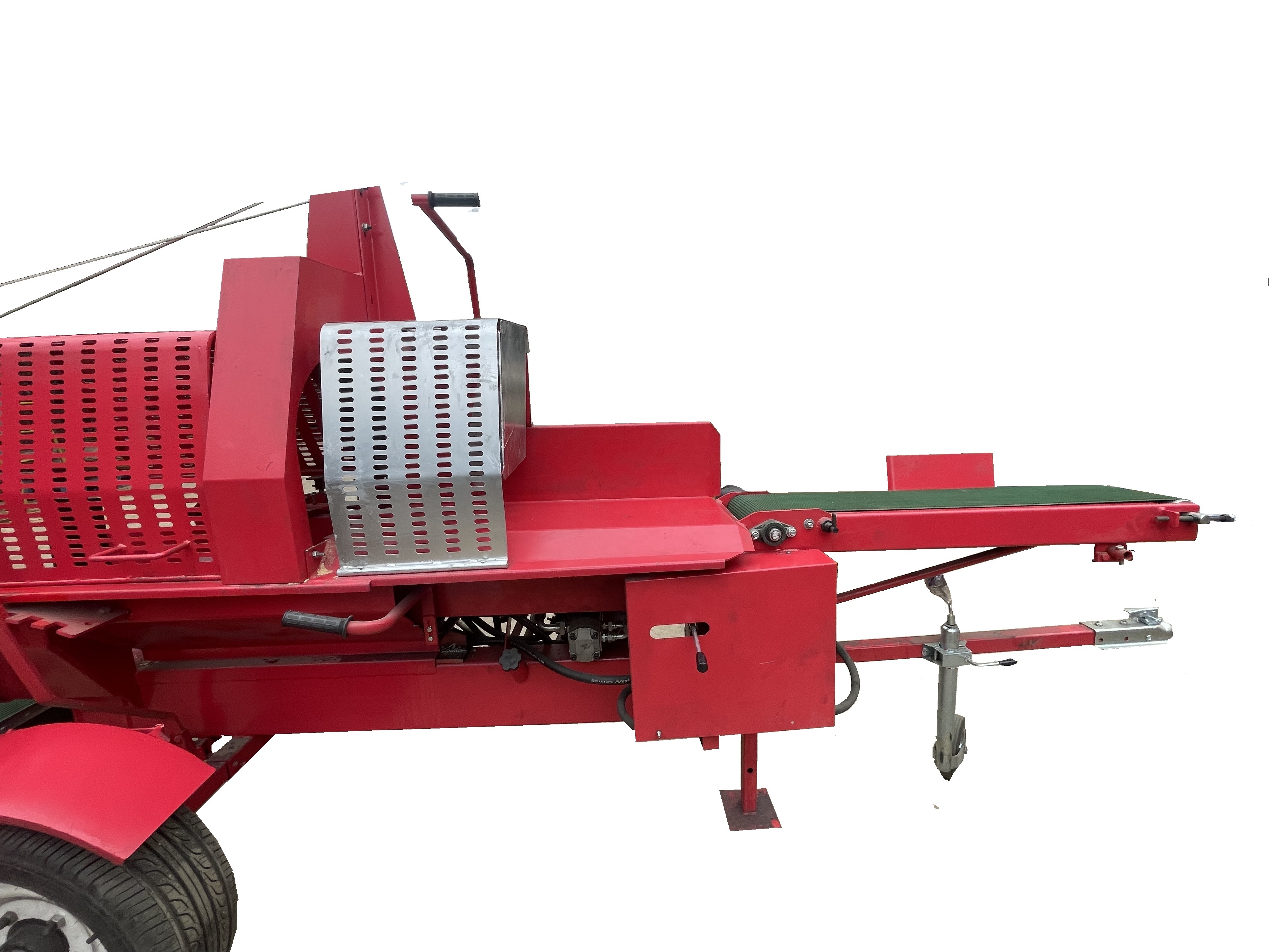 firewood cutting machine log wood processor auto saw firewood processor with wide conveyor