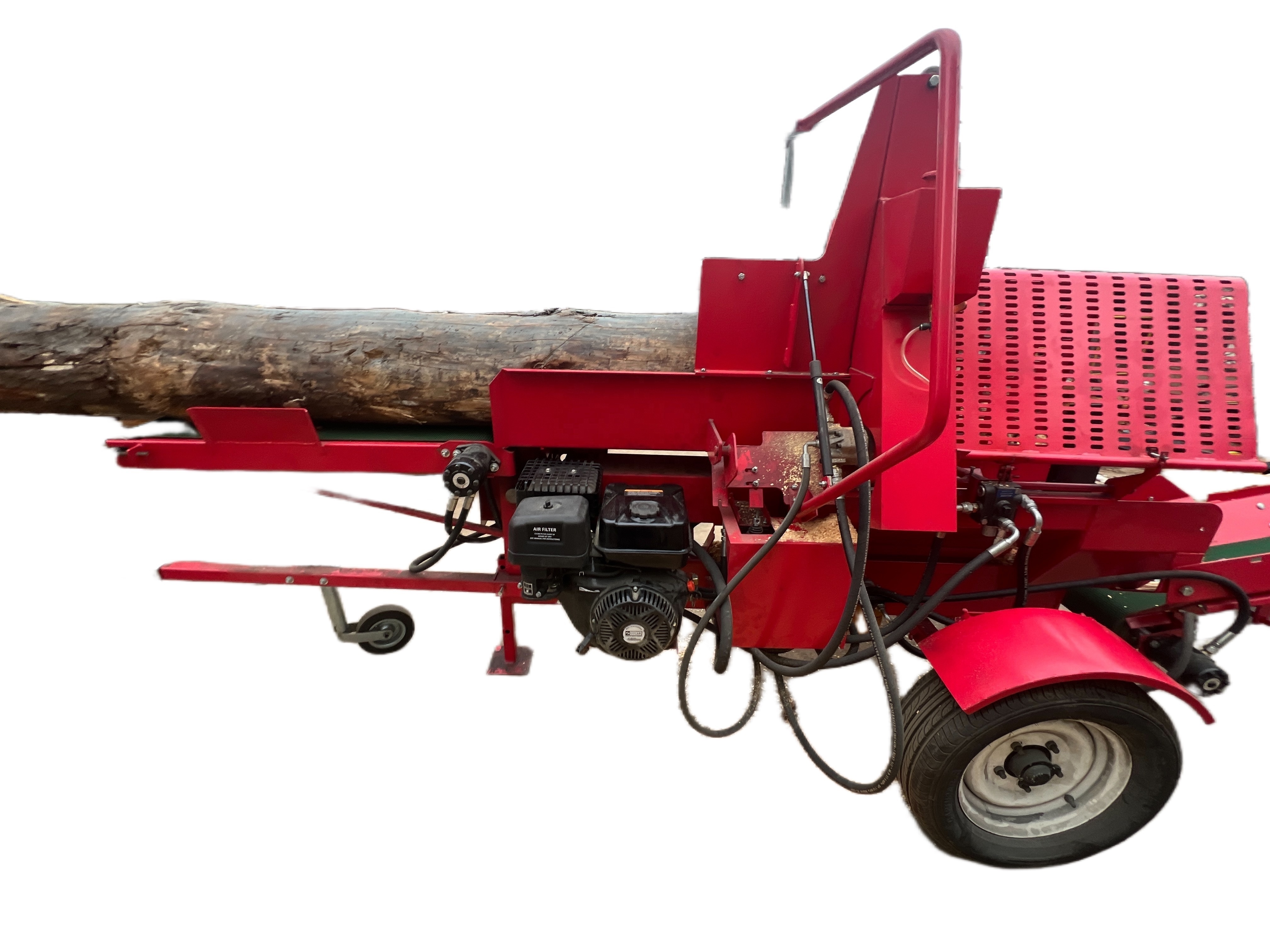 20ton gasoline engine firewood splitting processor / wood log splitter / wood cutter