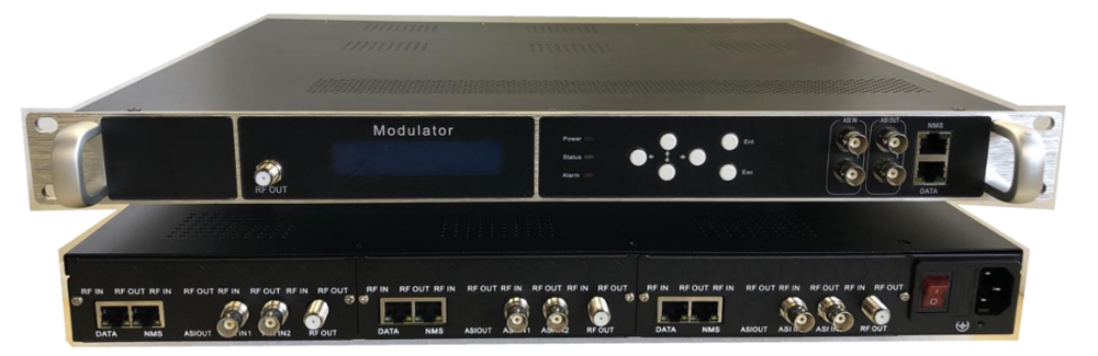 16 in 1 dvb-t2 multi channel IP QAM Modulator set top box rf modulator rack mount rf modulator