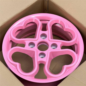 YTD Ready to Ship New Arrival Monoblock 4x100 15x6 Sweet Pink Heart Wheels 15 Inch ET38 CB73.1 Alloy Casting Rims for Mini Car