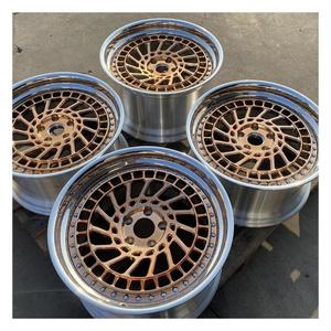 Custom Luxury Rose Gold Deep Dish Concave 2 Piece Forged Wheel 17/18/19/20/21 inch Rim 5x112 5x114.3 5x120 Passenger Car Wheel