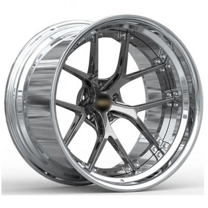 YTD Hot Sale 2/3 Piece Forged Wheels Concave 5x114.3/100/130/112/120 18/19/20/21/22/23/24 inch T6-6061 Aluminum Alloy Custom Rim