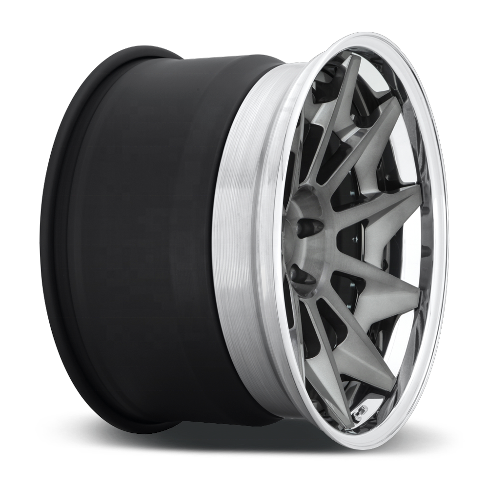 Custom Luxury Brushed Replica Rotiform CVT 18 19 20 21 22 Inch 2 Piece Forged Rims 5x100 5x108 5x112 5x114.3 5x120 Alloy Wheels