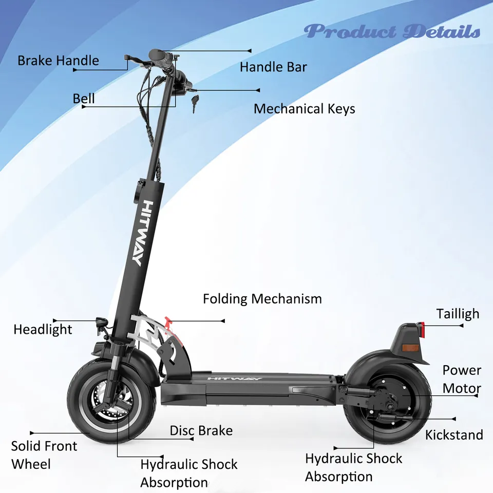 EU USA hot sell HITWAY H5 20kmh e scooter abe germany fat tire two wheel folding electric scooters for adults