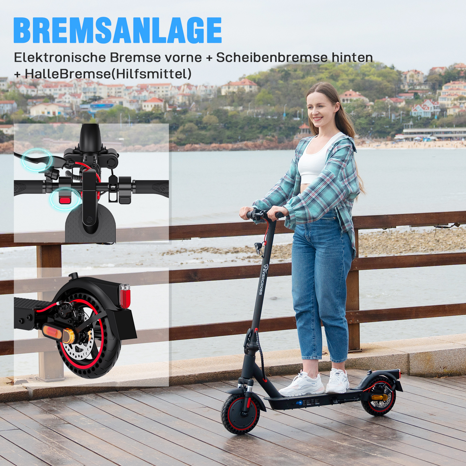 Foldable adult 8.5 inch big tire EV85F electric scooter off road two-wheel scooter self-balancing electric scooter