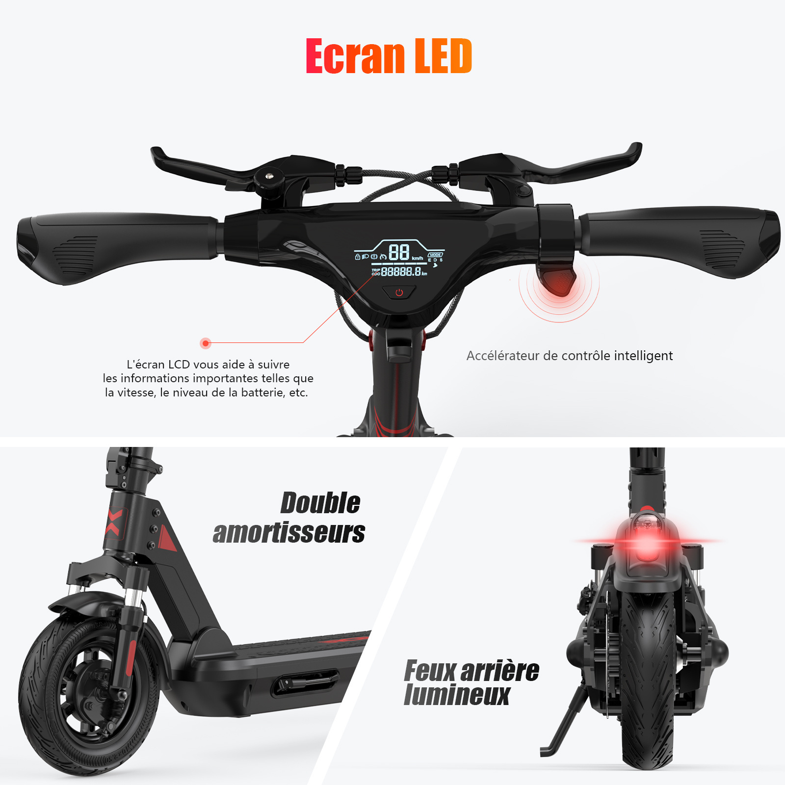 Electric Scooter EU Warehouse Adult Electric Scooter Fat Tires 2 Wheel Electric Scooter Self Balancing