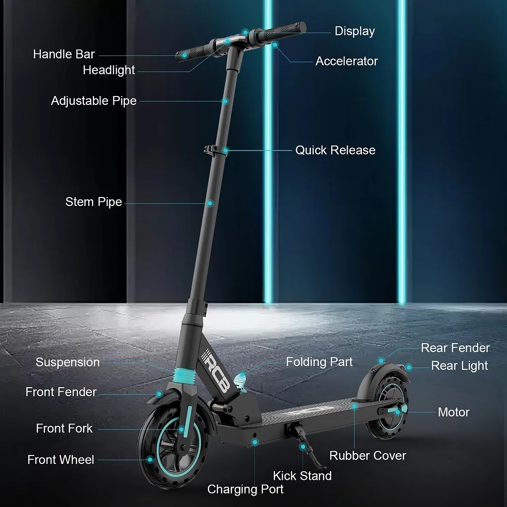 RCB Dropshipping 8Inch Cheap Price Electric Scooter 250W Mini Folding Removable Lithium Battery Chinese Factory E kick Scooter