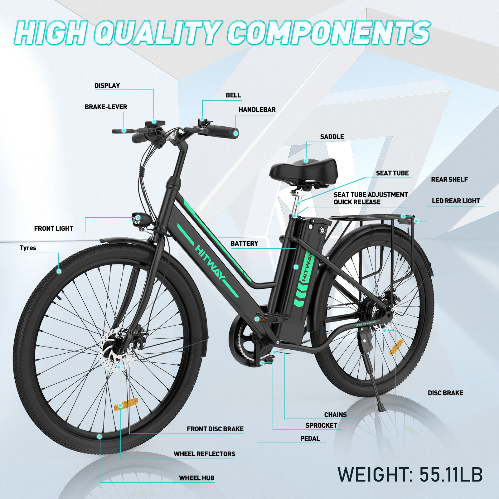 HITWAY BK8S long range 45km e bike 250 watt eu stock adult 26 inch electric enduro ebike