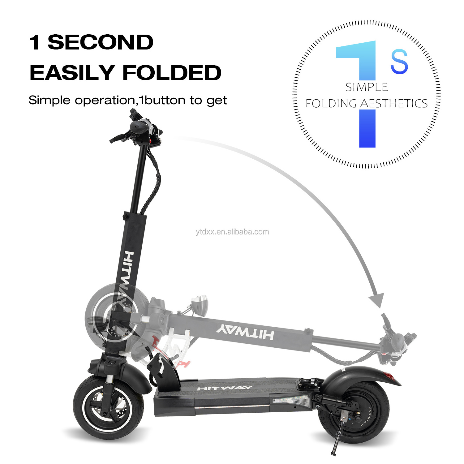 New arrivals EU fast delivery moped 10inch 48V 800W electric mobility scooter with seat for kids